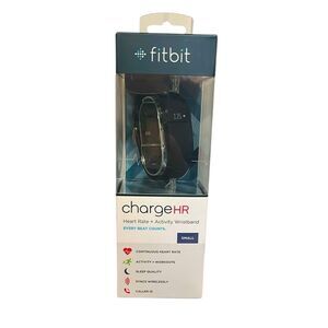 Fitbit Charge HR Black Activity Wristband Factory Sealed New In Box Small